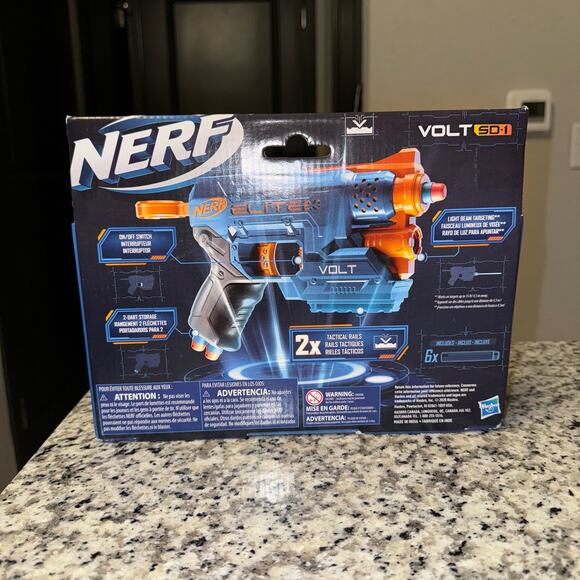 NERF Elite 2.0 Volt SD-1 Blaster 6 Official Nerf Darts Nerf Gun NEW IN BOX - Picture 2 of 4